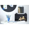 room copenhagen LEGO Brick Shelf 8+4 preta — prateleira de parede modular com 2 prateleiras