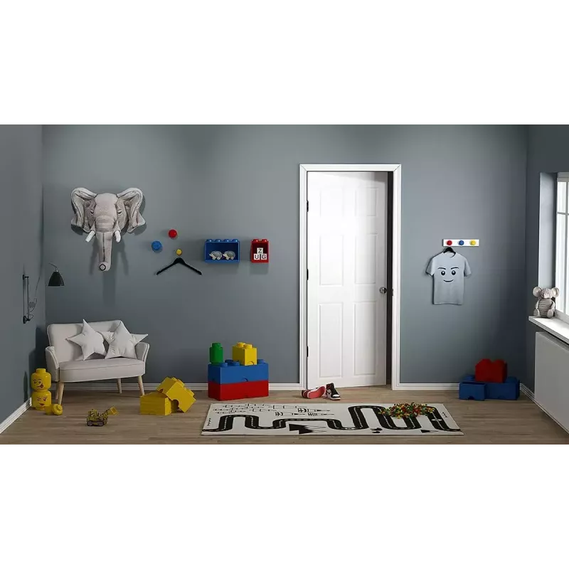 Prateleira Room Copenhagen LEGO Brick Shelf 8+4 Vermelha, 2 prateleiras