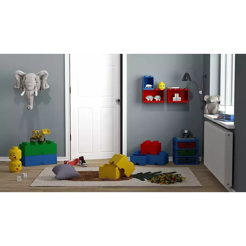 Prateleira Room Copenhagen LEGO Brick Shelf 8+4 Vermelha, 2 prateleiras