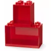 Prateleira Room Copenhagen LEGO Brick Shelf 8+4 Vermelha, 2 prateleiras