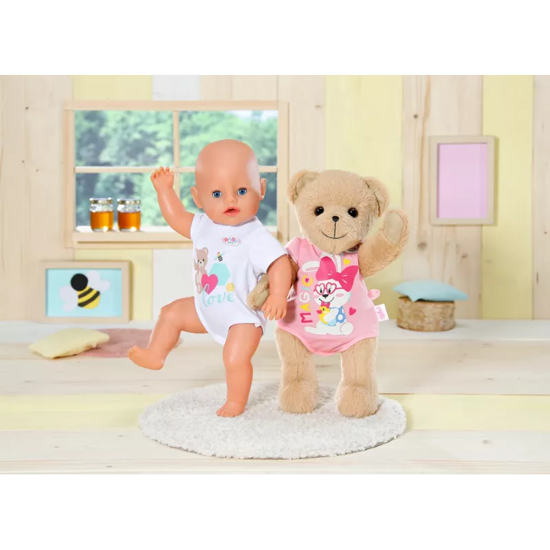 Urso de peluche BABY born Urso branco 0 a 12 anos