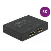 DELOCK DisplayPort 2 - 1 Switch - bidirecional 8K 30 Hz