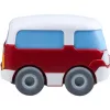 Autocarro HABA Kullerbu Momentum Motor Mini Bus azul cinzento vermelho branco