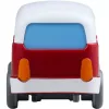 Autocarro HABA Kullerbu Momentum Motor Mini Bus azul cinzento vermelho branco