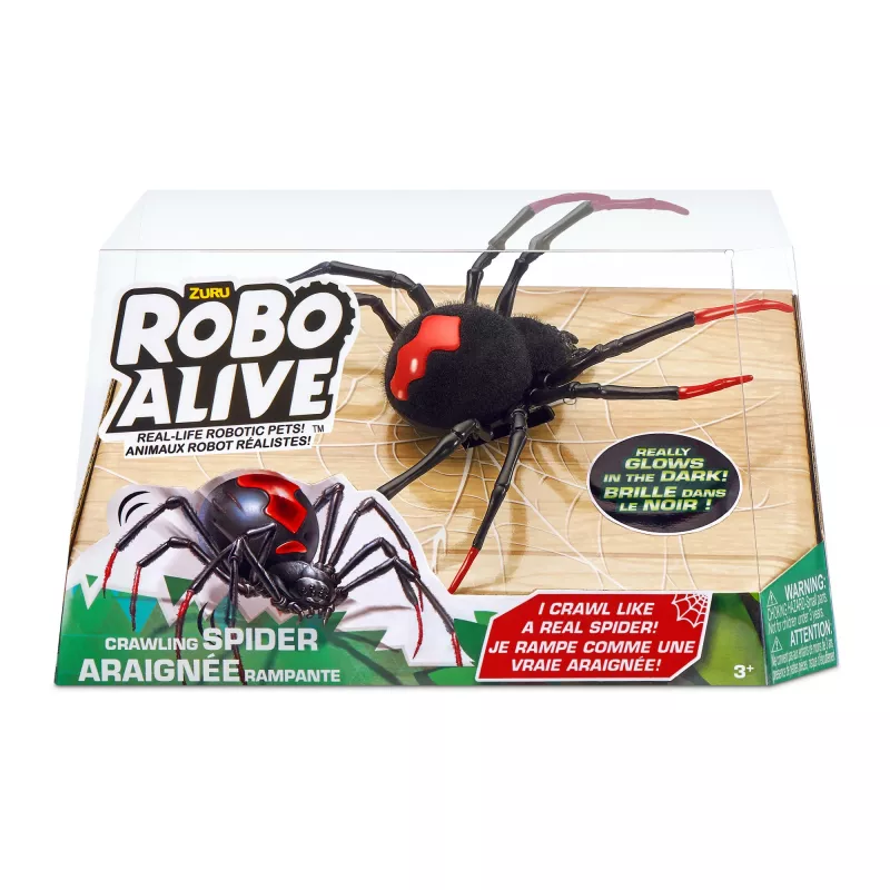 Robo Alive Aranha rastejante brilhante no escuro brinquedo robô ZURU