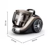 Rowenta Compact Power XXL Animal RO4B50 aspirador de trenó sem saco, filtro de 3 níveis, cinzento/preto
