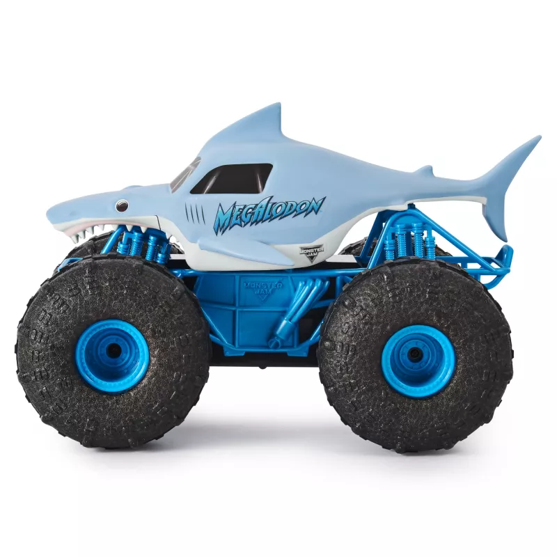 Monster Jam, oficial Megalodon STORM Monster Truck todo-o-terreno telecomandado, escala 1:15