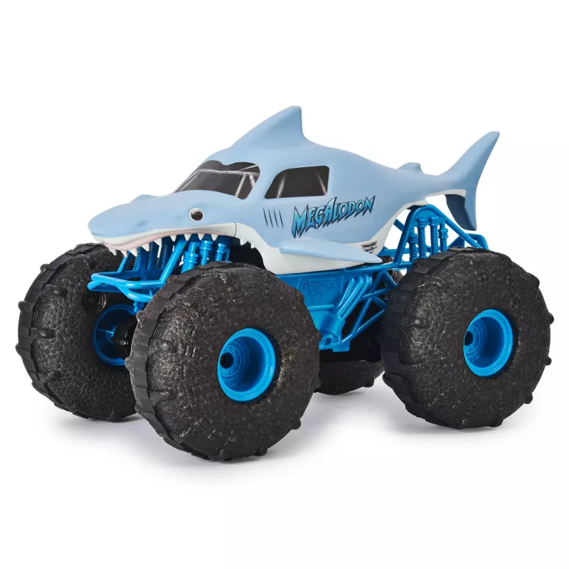 Monster Jam, oficial Megalodon STORM Monster Truck todo-o-terreno telecomandado, escala 1:15