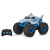 Monster Jam, oficial Megalodon STORM Monster Truck todo-o-terreno telecomandado, escala 1:15