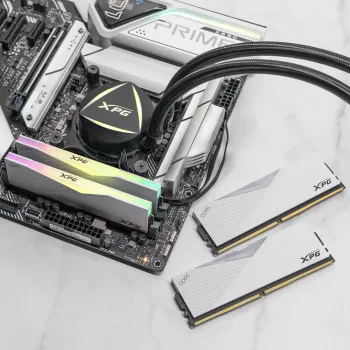 DIMM 64 GB DDR5-6400 (2x 32 GB) Dual-Kit, Memória branco, AX5U6400C3232G-DCLARWH, Lancer RGB, INTEL XMP