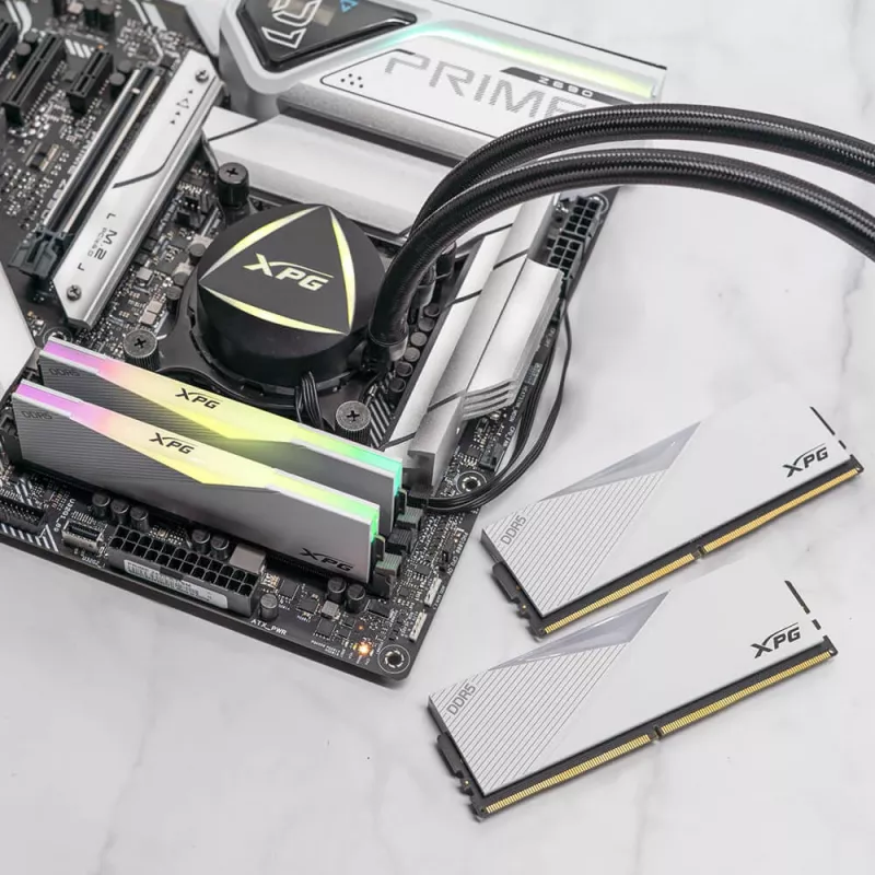 DIMM 64 GB DDR5-6400 (2x 32 GB) Dual-Kit, Memória branco, AX5U6400C3232G-DCLARWH, Lancer RGB, INTEL XMP