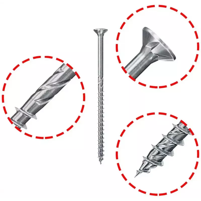 Fischer Power-Fast II 6,0 x 220 parafusos para aglomerado de cabeça cónica, galvanizados, 50 unid.