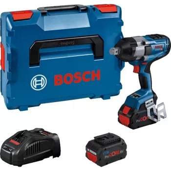 Bosch GDS 18V-1050 H Professional chave de impacto a bateria 18 V, 1050 Nm, 1750 rpm, encaixe quadrado exterior de 3/4", 2 baterias ProCORE18V de 5,5 Ah, L-BOXX, azul/preto