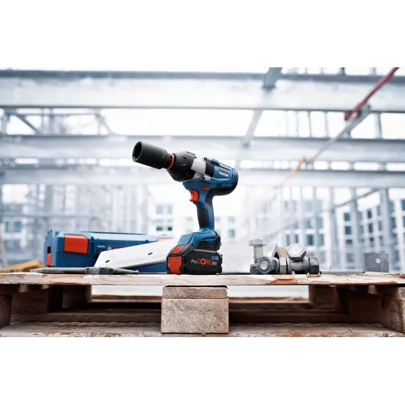 Bosch GDS 18V-1050 H Professional chave de impacto a bateria 18 V, 1050 Nm, 1750 rpm, encaixe quadrado exterior de 3/4", 2 baterias ProCORE18V de 5,5 Ah, L-BOXX, azul/preto