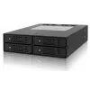 ICY DOCK ToughArmor MB994SP-4SB-1 backplane SATA de 4 baías de 2,5" para baia interna de 5,25", sem tabuleiros, alumínio, ventoinha de 40 mm, SATA 6 Gbit/s, preto