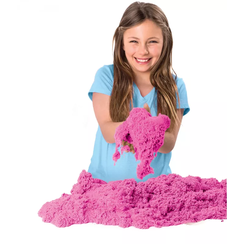 Kinetic Sand, 2 lbs areia cor-de-rosa, presentes de Páscoa, areia sensorial moldável para crianças, saco reutilizável (embalagem pode variar)