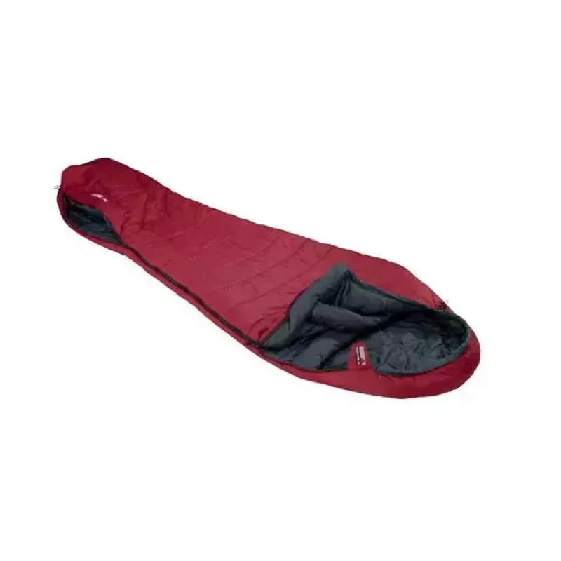 Saco-cama múmia High Peak Hyperion 1M nylon cinzento vermelho 210 cm