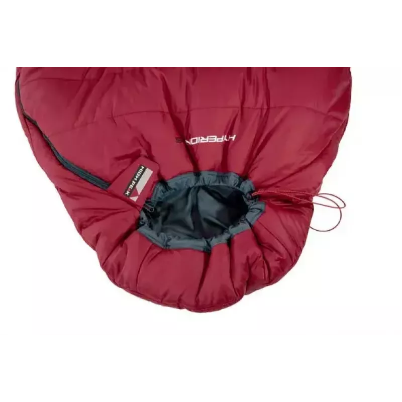 Saco-cama múmia High Peak Hyperion 1M nylon cinzento vermelho 210 cm