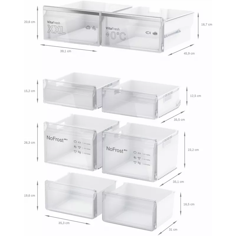 Bosch Serie 4 KFN96APEA frigorífico combinado Side-by-Side, French Door, de instalação livre, 605 l (405 l + 200 l), Home Connect, classe energética E, aço inoxidável