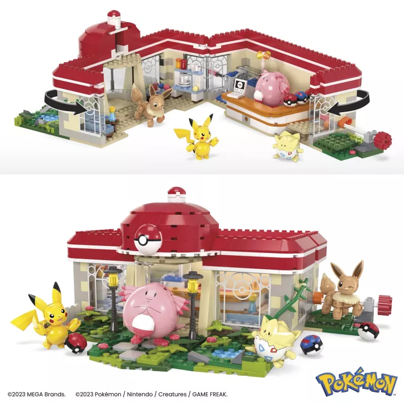 Conjunto de construção MEGA Pokémon, Centro da Floresta (648 peças) com 4 figuras de ação
