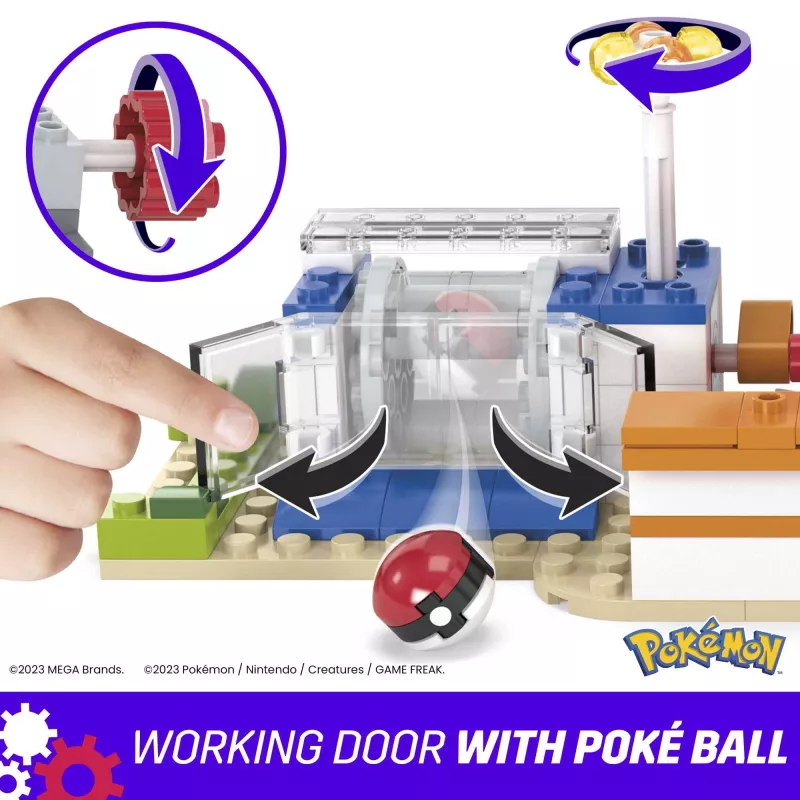 Conjunto de construção MEGA Pokémon, Centro da Floresta (648 peças) com 4 figuras de ação