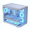 Caixa de PC Aerocool P500C Midi Tower branco ATX fonte lateral 3 ventoinhas de 120 mm