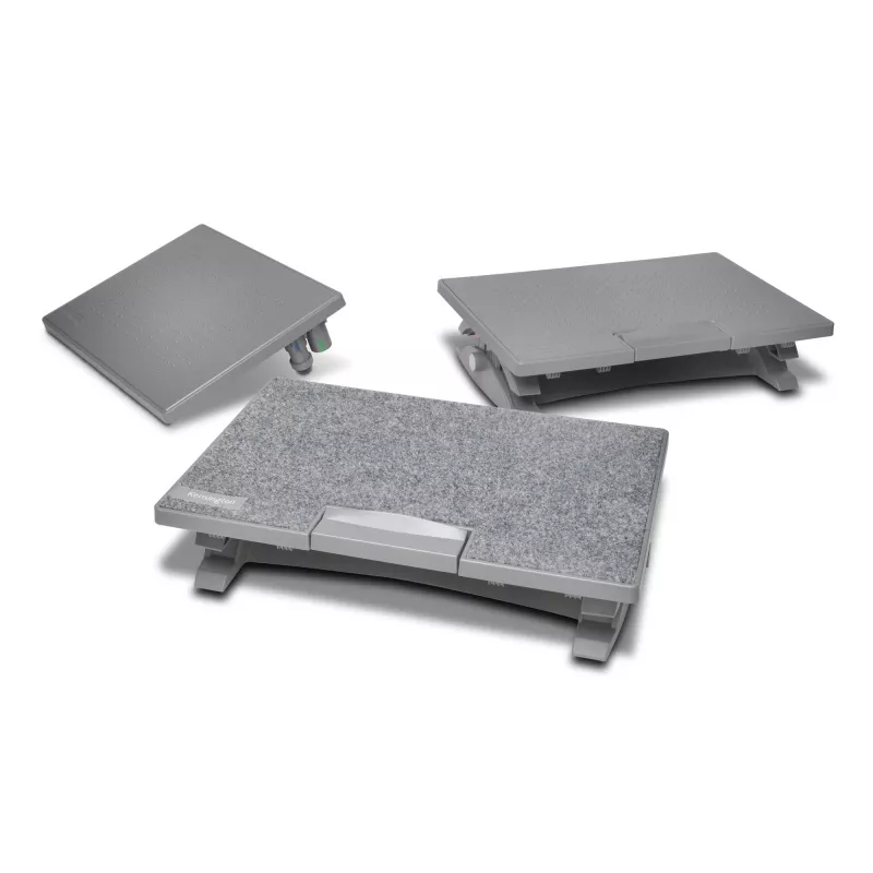 Kensington SmartFit SoleMate Pro Elite K50345EU apoio de pés ergonómico, altura regulável 9–12 cm, inclinação 0–18°, cinzento