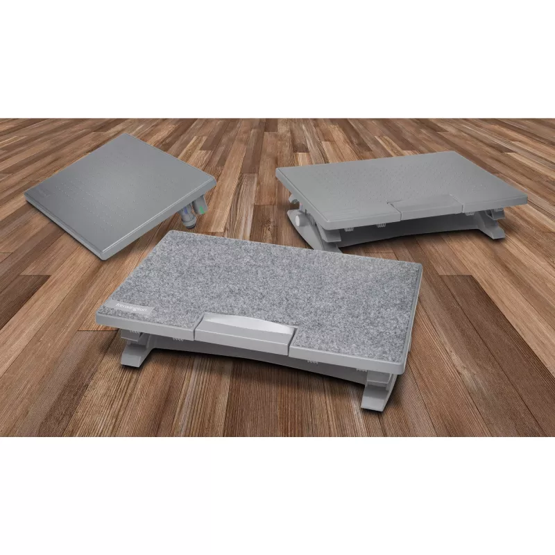 Kensington SmartFit SoleMate Pro Elite K50345EU apoio de pés ergonómico, altura regulável 9–12 cm, inclinação 0–18°, cinzento
