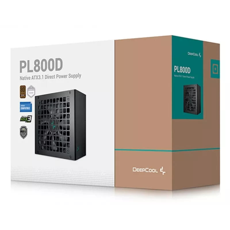 Fonte de alimentação DEEPCOOL Pl800d 800 W 20+4 Pin ATX - preto