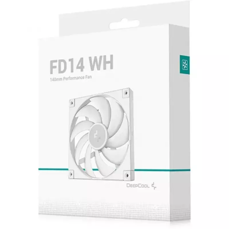 Ventoinha de caixa DeepCool FD14 WH 140 mm, 140 x 140 x 25 mm, branca, 3-Pin