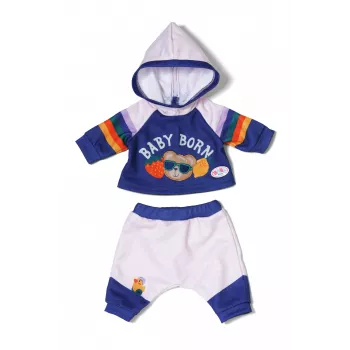 BABY born fato de treino azul-marinho 43cm conjunto de roupa para boneca