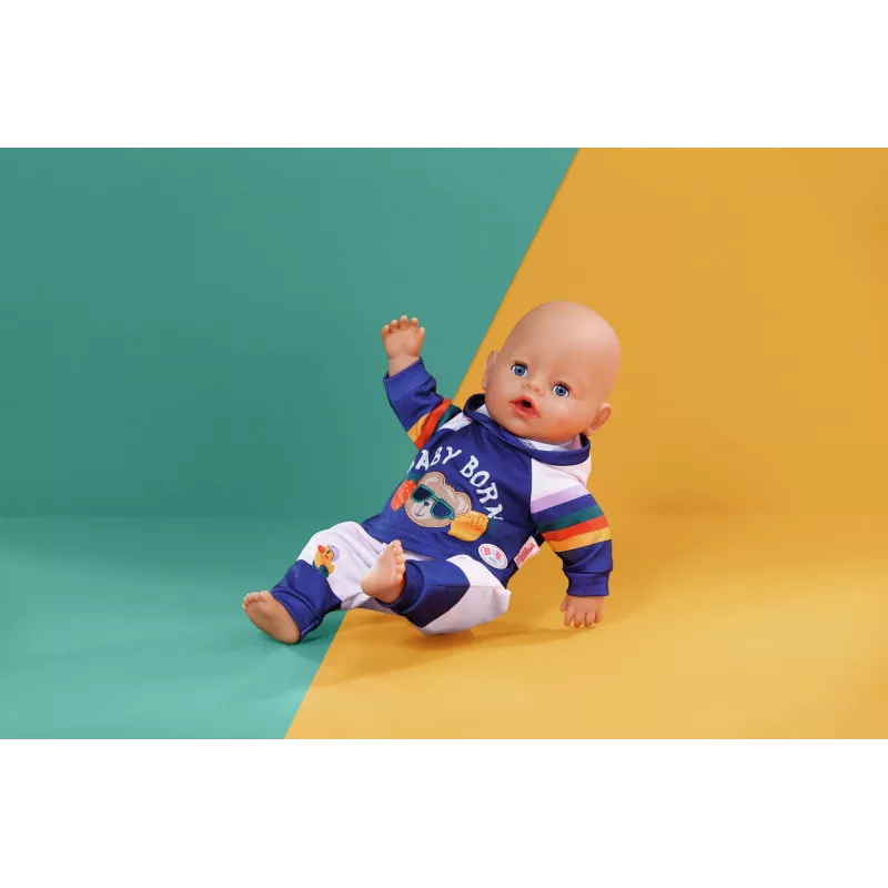BABY born fato de treino azul-marinho 43cm conjunto de roupa para boneca
