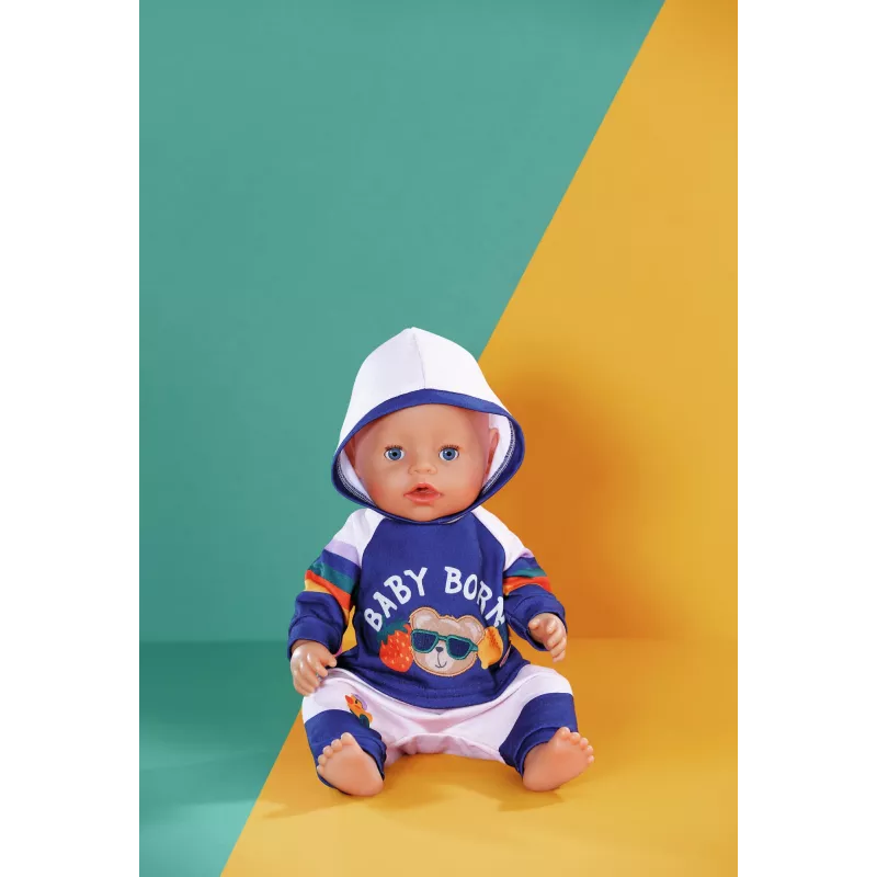 BABY born fato de treino azul-marinho 43cm conjunto de roupa para boneca