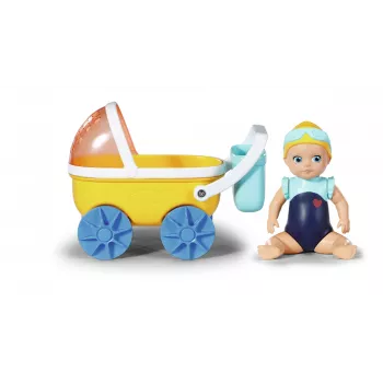 BABY born Splish Splash carrinho de bebé com boneca Emma multicolor