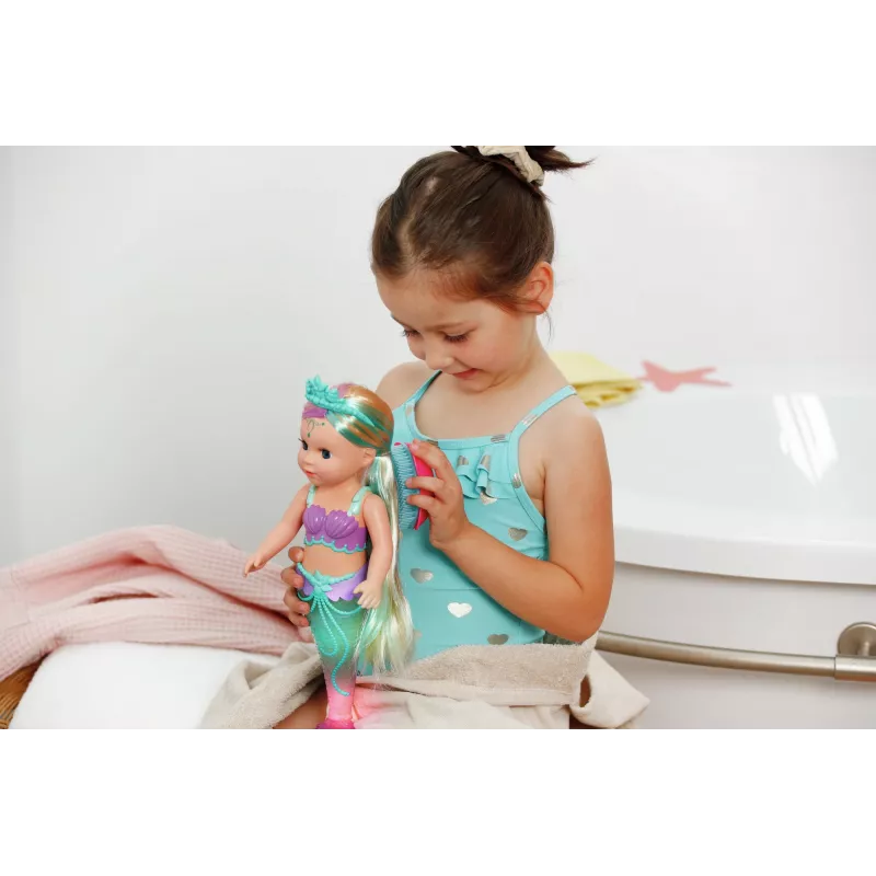 Boneca zapf creation BABY born sereia modelo 837368 – boneca bebé lavável com cauda de sereia