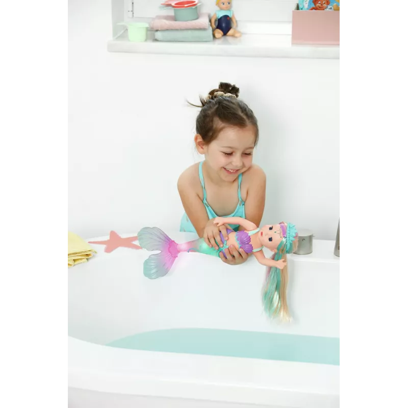 Boneca zapf creation BABY born sereia modelo 837368 – boneca bebé lavável com cauda de sereia