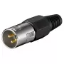 Goobay ficha de microfone XLR macho 3 pinos preto metálico