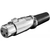 Conector fêmea de microfone Goobay XLR female 3 pinos
