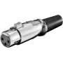 Conector fêmea de microfone Goobay XLR female 3 pinos