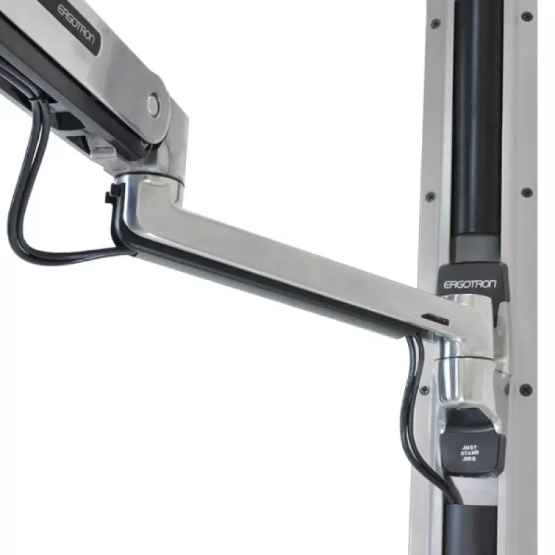 Suporte de parede ERGOTRON Lx Sit-stand para braço LCD (alumínio polido)