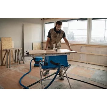 Bosch BITURBO GTS 18V-216 Professional serra de bancada sem fios, 18 V, lâmina de 216 mm, solo (sem bateria e carregador), azul