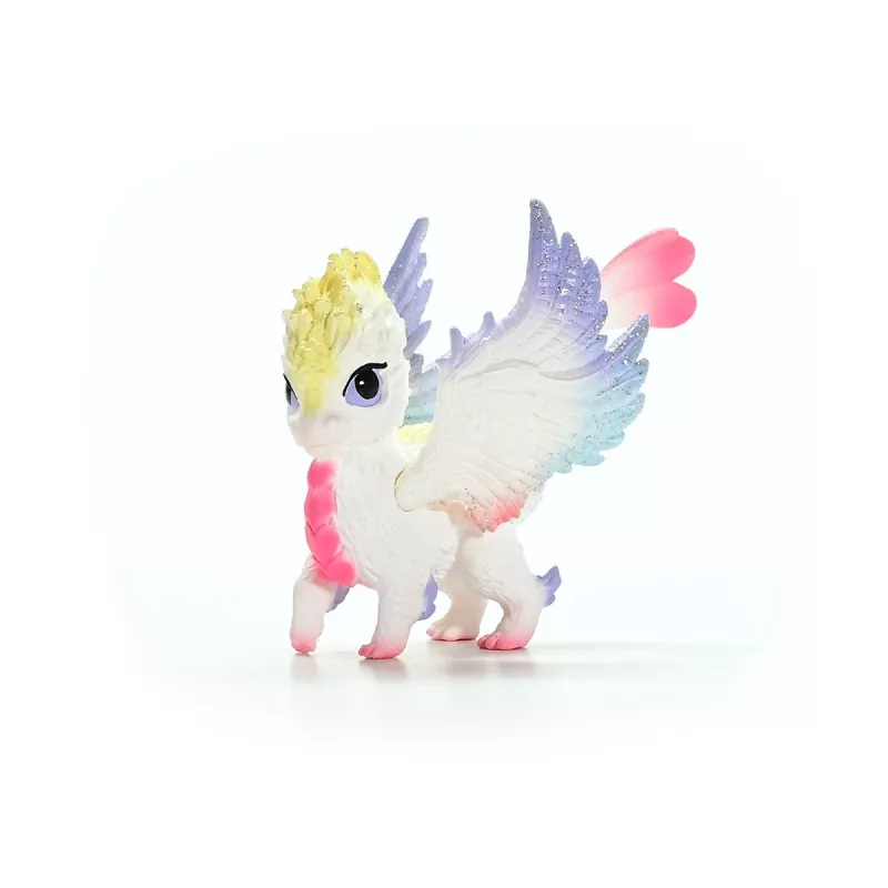 Figura Schleich BAYALA Bebé Dragão Arco-íris a partir dos 5 anos, bege azul verde, tema unicórnio/pégaso