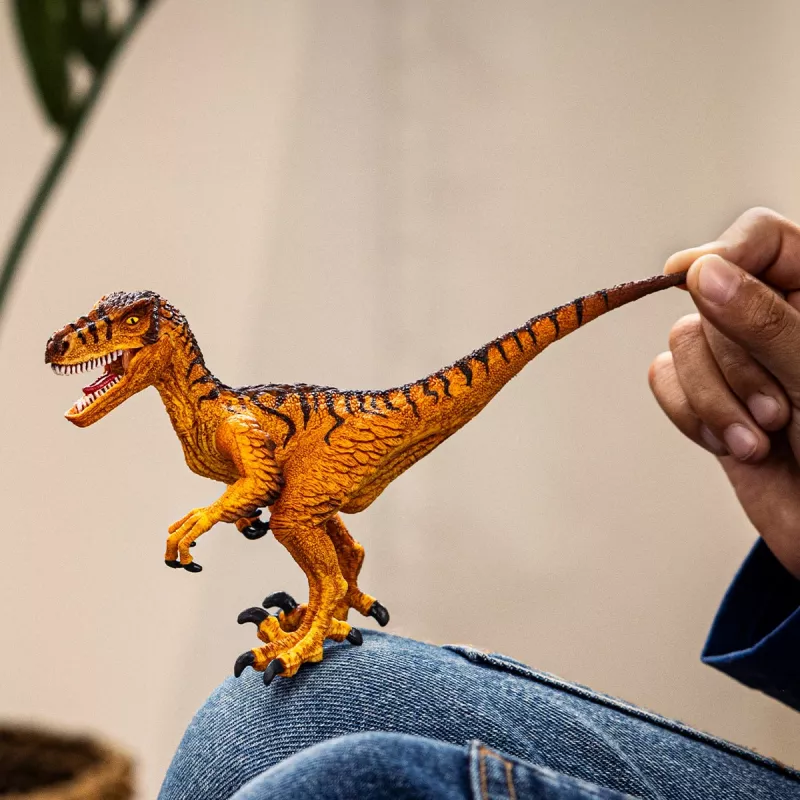 schleich Dinossauro Velociraptor, 4 anos, dinossauros e vulcão, Conquistar a Terra, multicolor