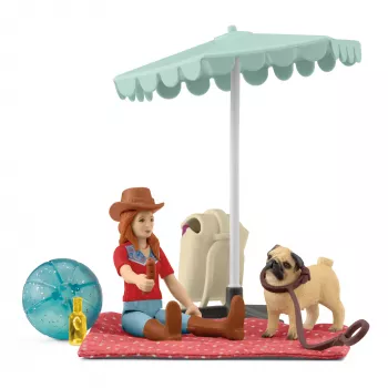 schleich HORSE CLUB Passeio de um dia ao lago, animal, cavalos, conjuntos de bolsa, 5 anos, multicolor