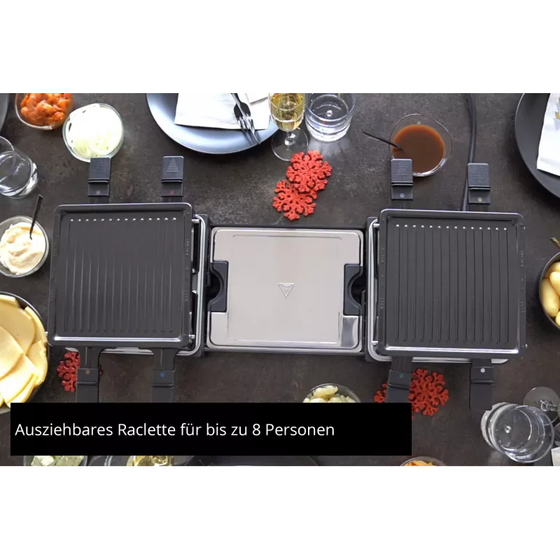 Unold 48755 grelhador raclette 8 pessoas 1300 W preto