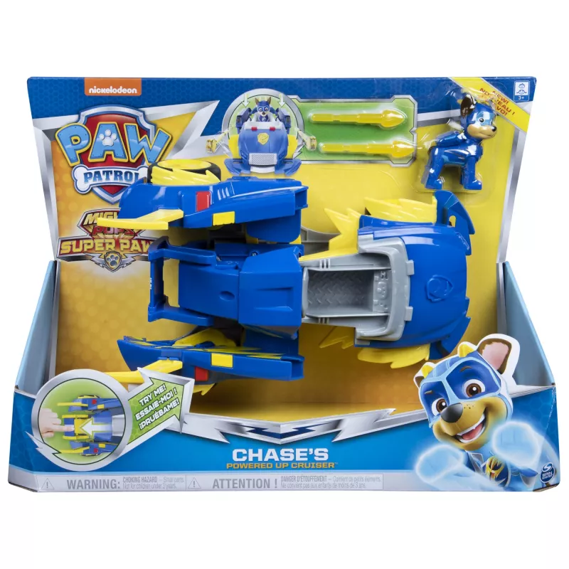PAW Patrol, Mighty Pups Super PAWs Chase's Powered Up Cruiser Veículo Transformável