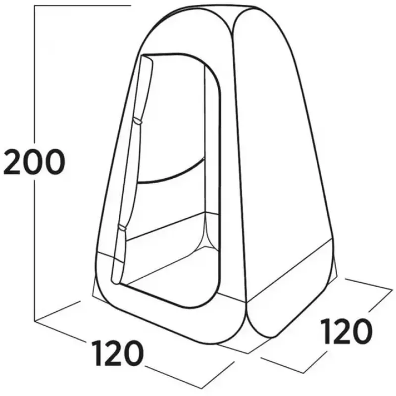 Tenda de duche Easy Camp Vik Utility Tent Cinzento 2025, abrigo para vestir no exterior