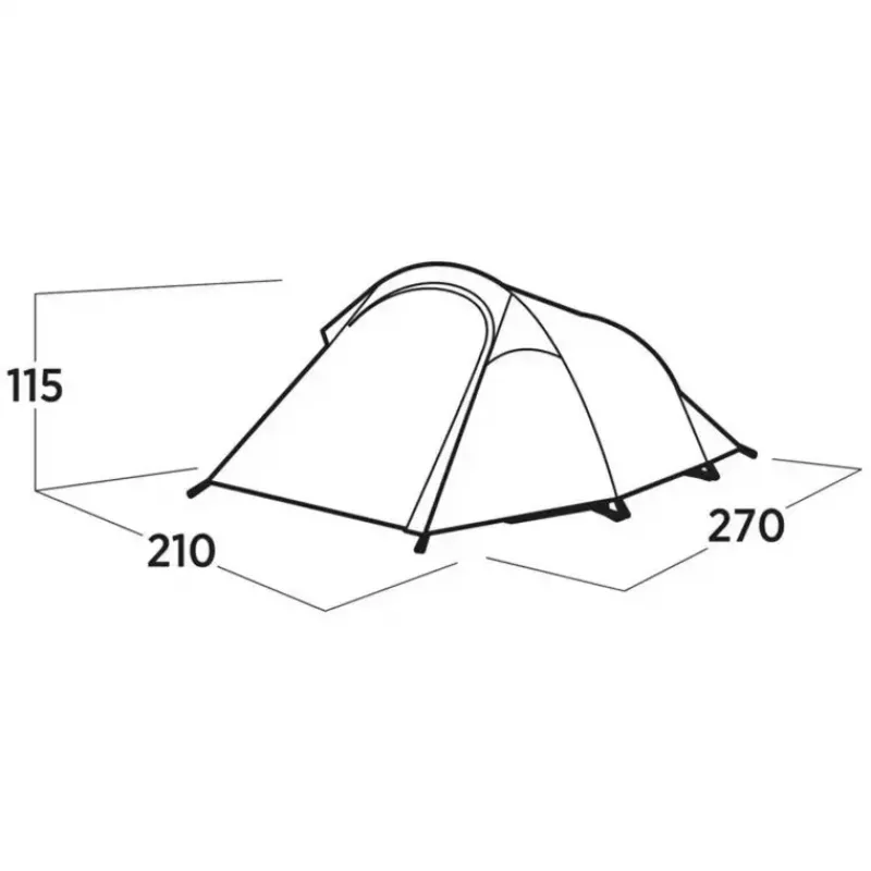 Tenda easy camp 120472 — Tenda leve impermeável para 3 pessoas