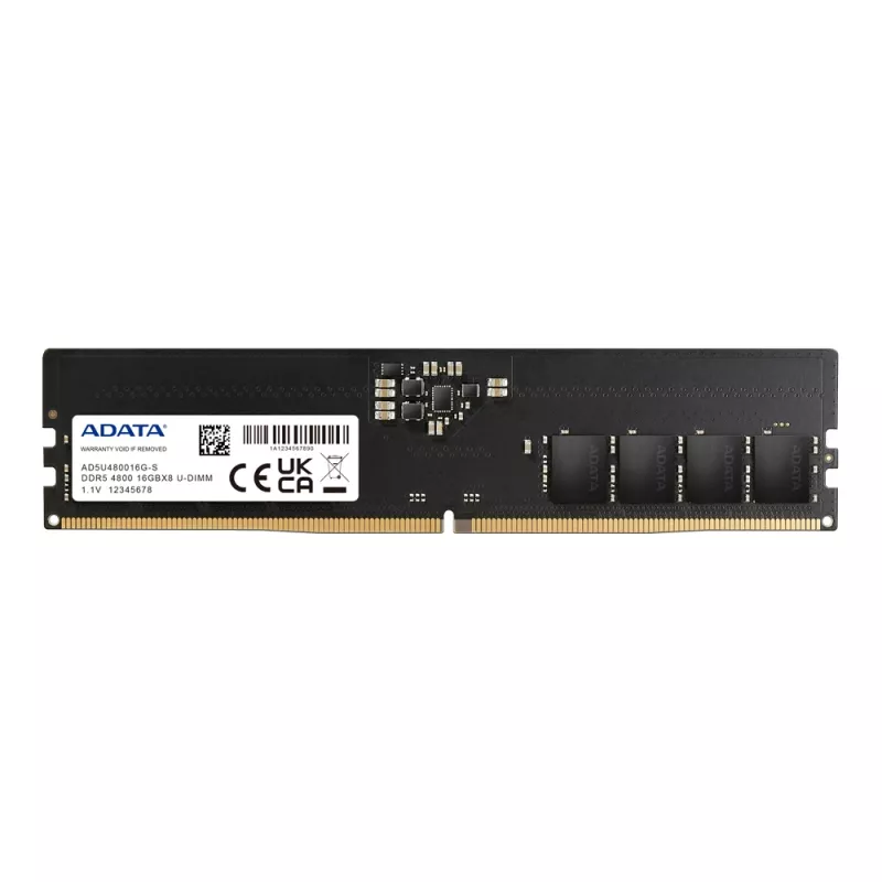 DIMM 32 GB DDR5-4800 (2x 16 GB) Kit duplo, memória RAM preta, AD5U480016G-DT, Premier