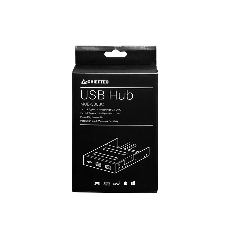 Tampa de gaveta de unidade Chieftec MUB-3003 Preta